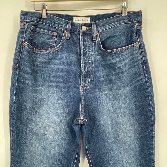 Denim Forum Blue High Rise The Joni High Rise Loose 29L Jeans Size 32 - Picture 2 of 13